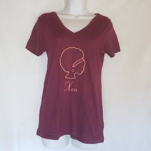 SALE!  Embroidered V neck tee (0605)